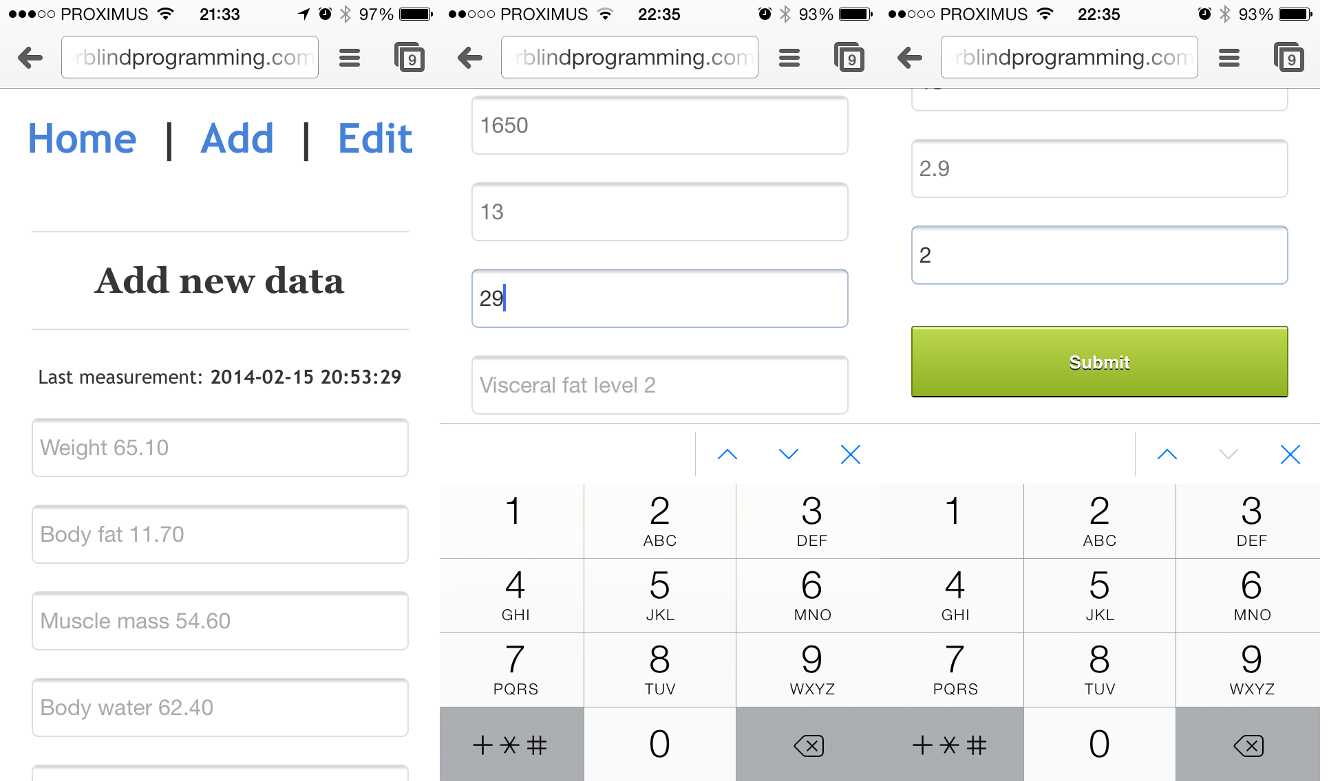 Fitness Tracker - add